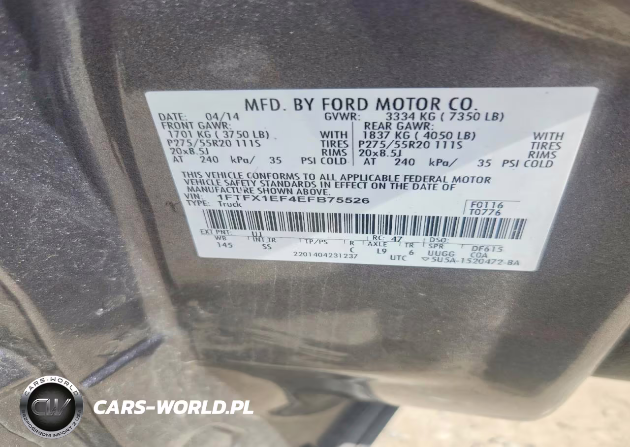 2014 Ford F150 Super Cab VIN:1FTFX1EF4EFB75526 - 12