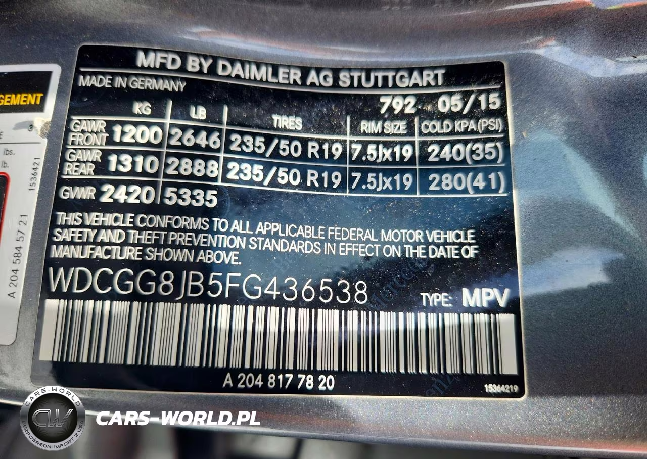 2015 Mercedes-Benz Glk 350 4Matic VIN:WDCGG8JB5FG436538 - 13