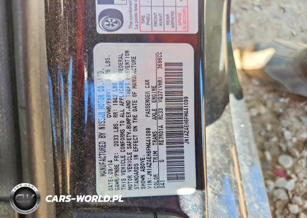 2015 Nissan 370Z Base VIN:JN1AZ4EH6FM441099 - 12