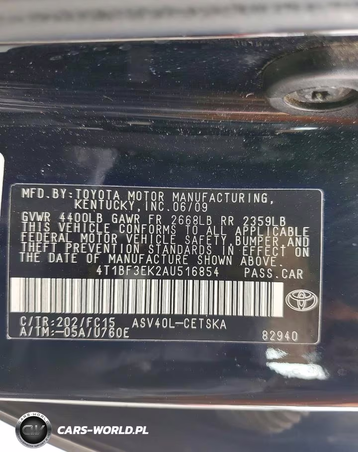 2010 Toyota Camry Se VIN:4T1BF3EK2AU516854 - 12
