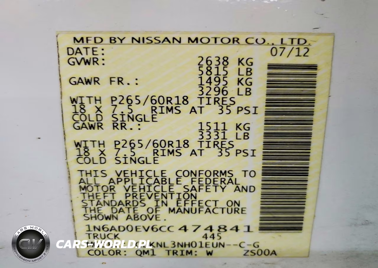 2012 Nissan Frontier S VIN:1N6AD0EV6CC474841 - 12