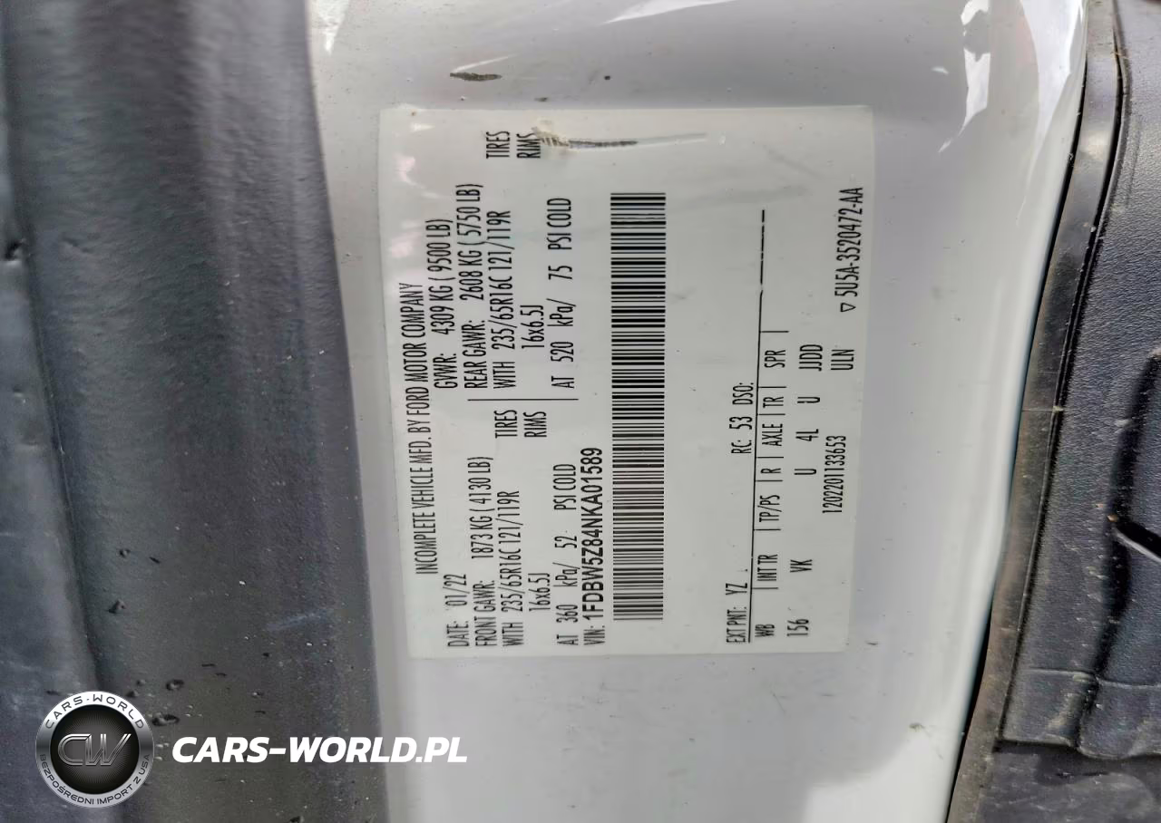 2022 Ford Transit T-350 VIN:1FDBW5Z84NKA01589 - 13