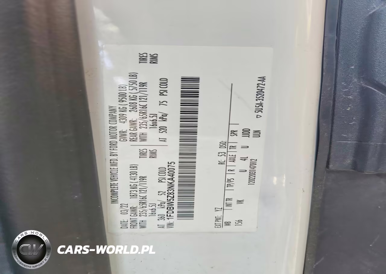 2022 Ford Transit T-350 VIN:1FDBW5Z83NKA40075 - 13
