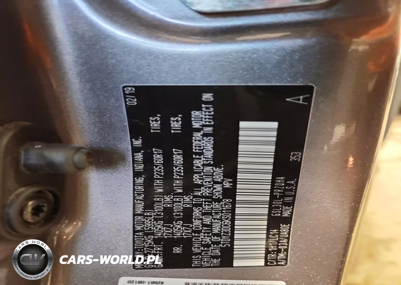 2019 Toyota Sienna Xle 8-Passenger VIN:5TDYZ3DC6KS011678 - 14