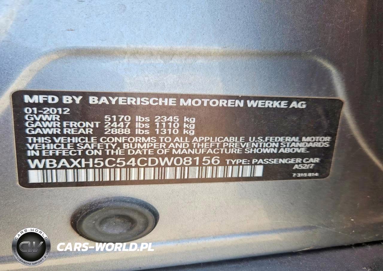 2012 BMW 528 Xi VIN:WBAXH5C54CDW08156 - 12