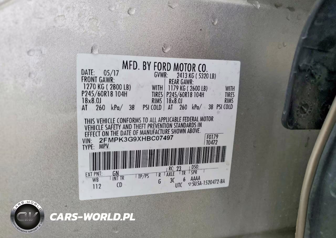 2017 Ford Edge Se VIN:2FMPK3G9XHBC07497 - 13