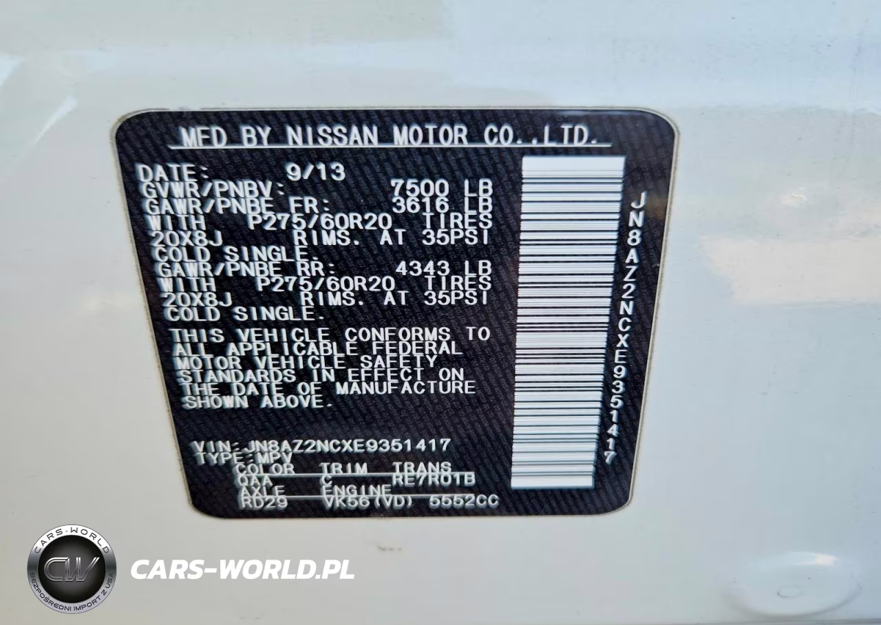2014 Infiniti Qx80 Base VIN:JN8AZ2NCXE9351417 - 12