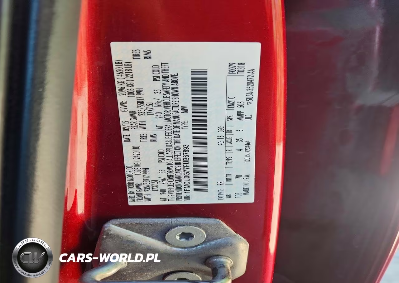 2015 Ford Escape Se VIN:1FMCU0G77FUB67893 - 13