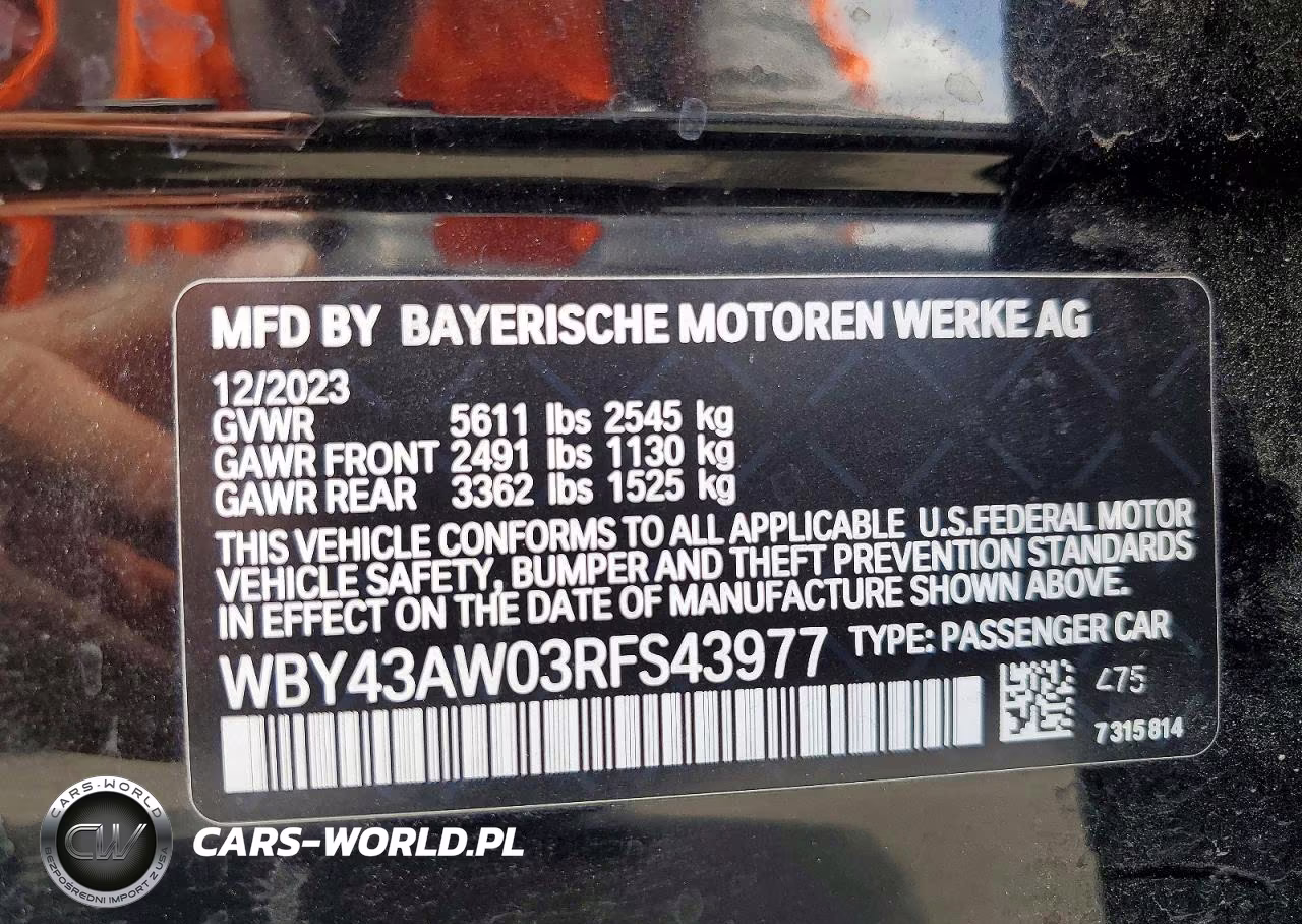 2024 BMW I4 Edrive 35 VIN:WBY43AW03RFS43977 - 12