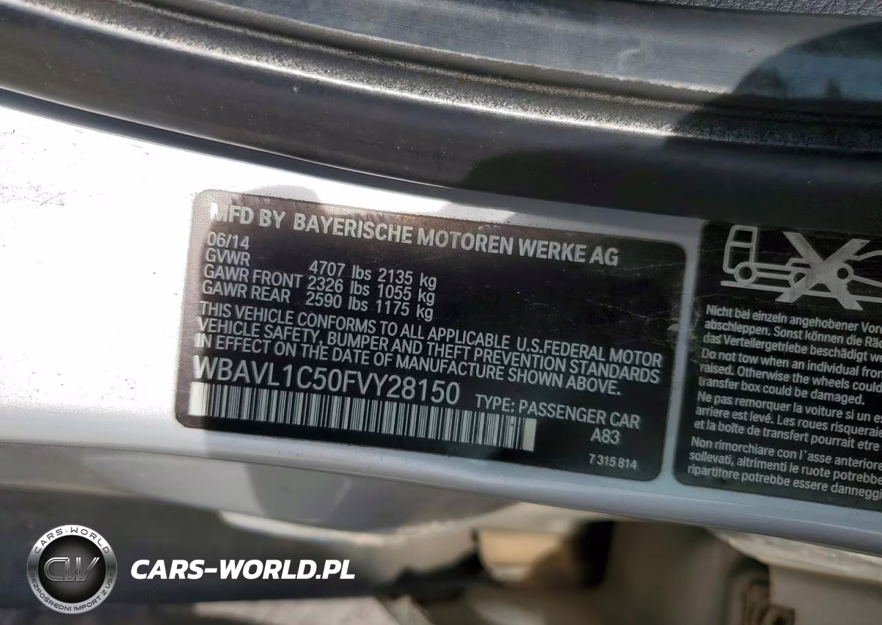 2015 BMW X1 xDrive28I VIN:WBAVL1C50FVY28150 - 13