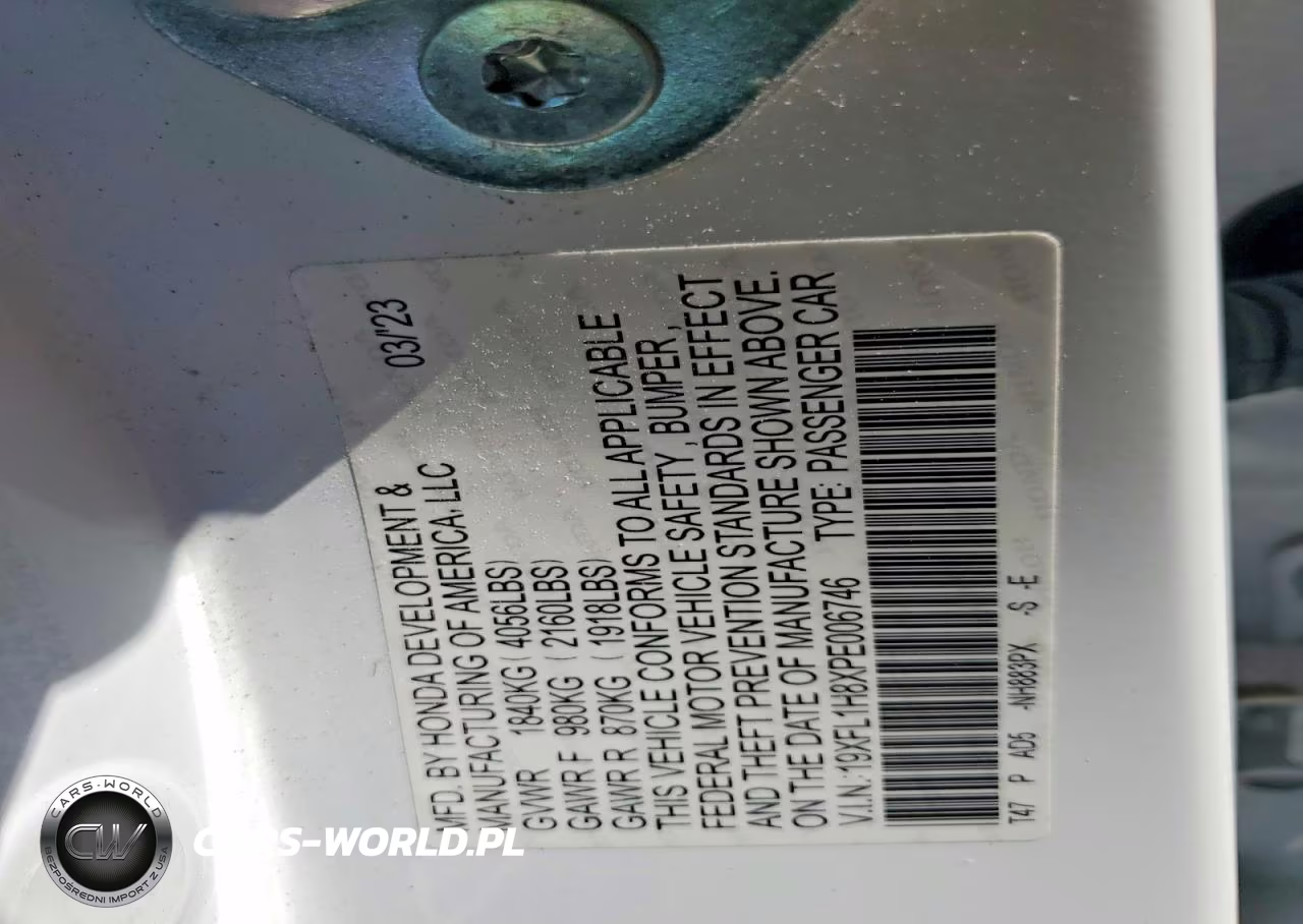 2023 Honda Civic Sport Touring VIN:19XFL1H8XPE006746 - 12