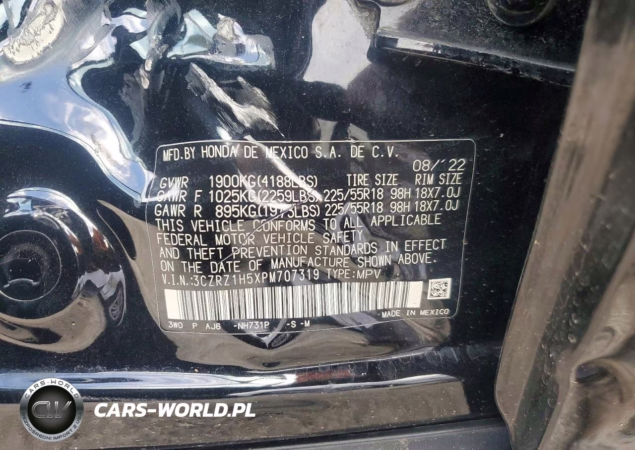 2023 Honda Hr-V Sport VIN:3CZRZ1H5XPM707319 - 13