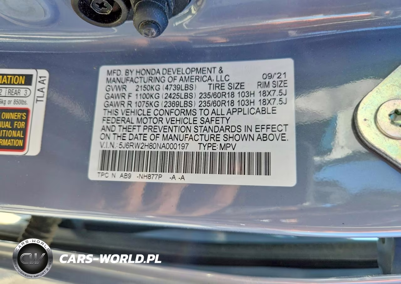 2022 Honda Cr-V Exl VIN:5J6RW2H80NA000197 - 13