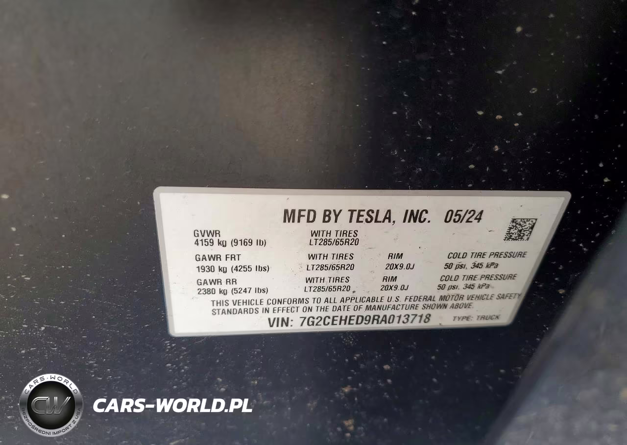 2024 Tesla Cybertruck VIN:7G2CEHED9RA013718 - 12