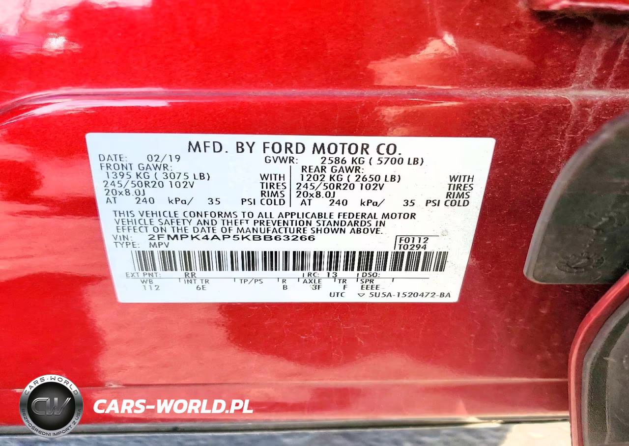 2019 Ford Edge St VIN:2FMPK4AP5KBB63266 - 13