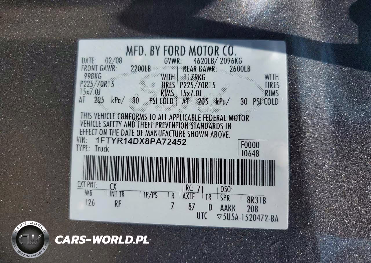 2008 Ford Ranger Super Cab VIN:1FTYR14DX8PA72452 - 12