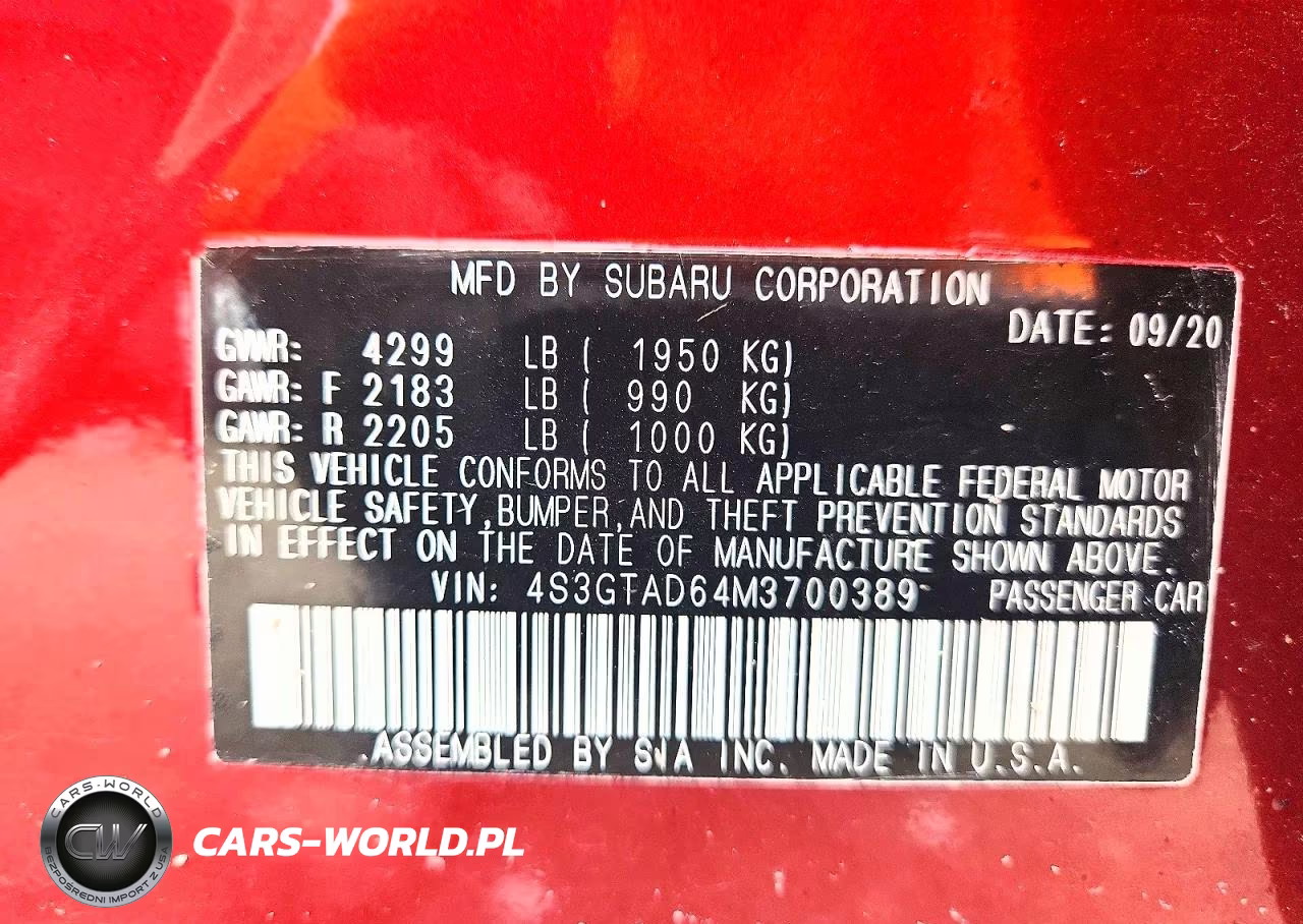 2021 Subaru Impreza Premium VIN:4S3GTAD64M3700389 - 13