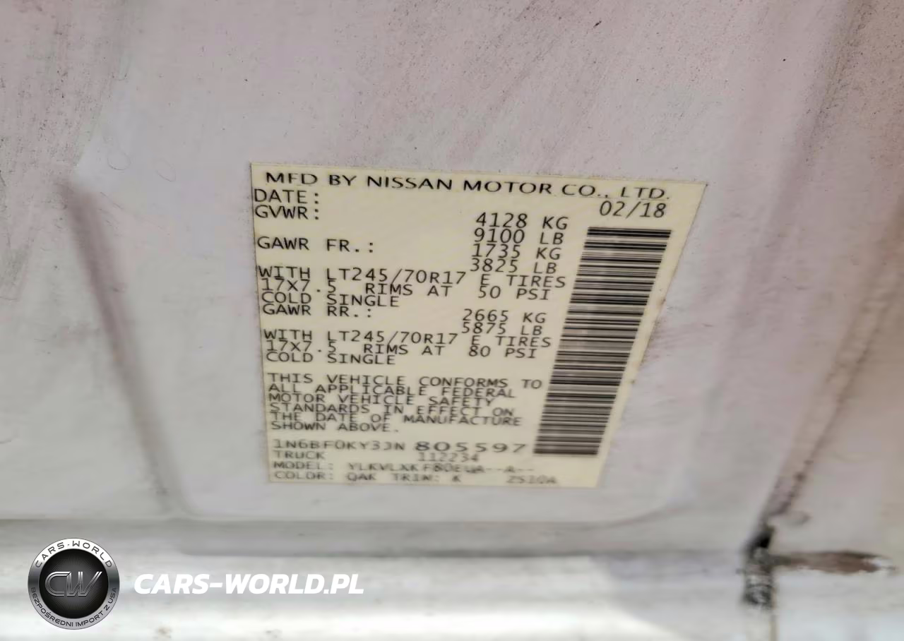 2018 Nissan Nv 2500 Hd Sv VIN:1N6BF0KY3JN805597 - 13