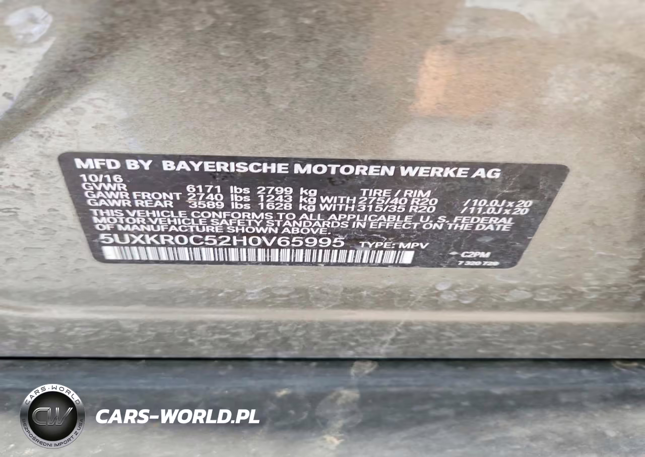 2017 BMW X5 xDrive35I VIN:5UXKR0C52H0V65995 - 13