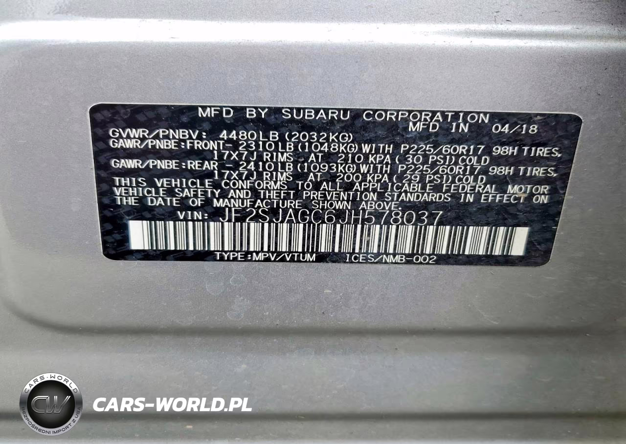 2018 Subaru Forester 2.5I Premium VIN:JF2SJAGC6JH578037 - 13