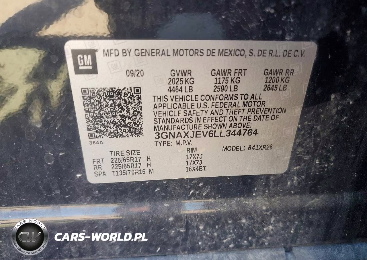 2020 Chevrolet Equinox Lt VIN:3GNAXJEV6LL344764 - 13