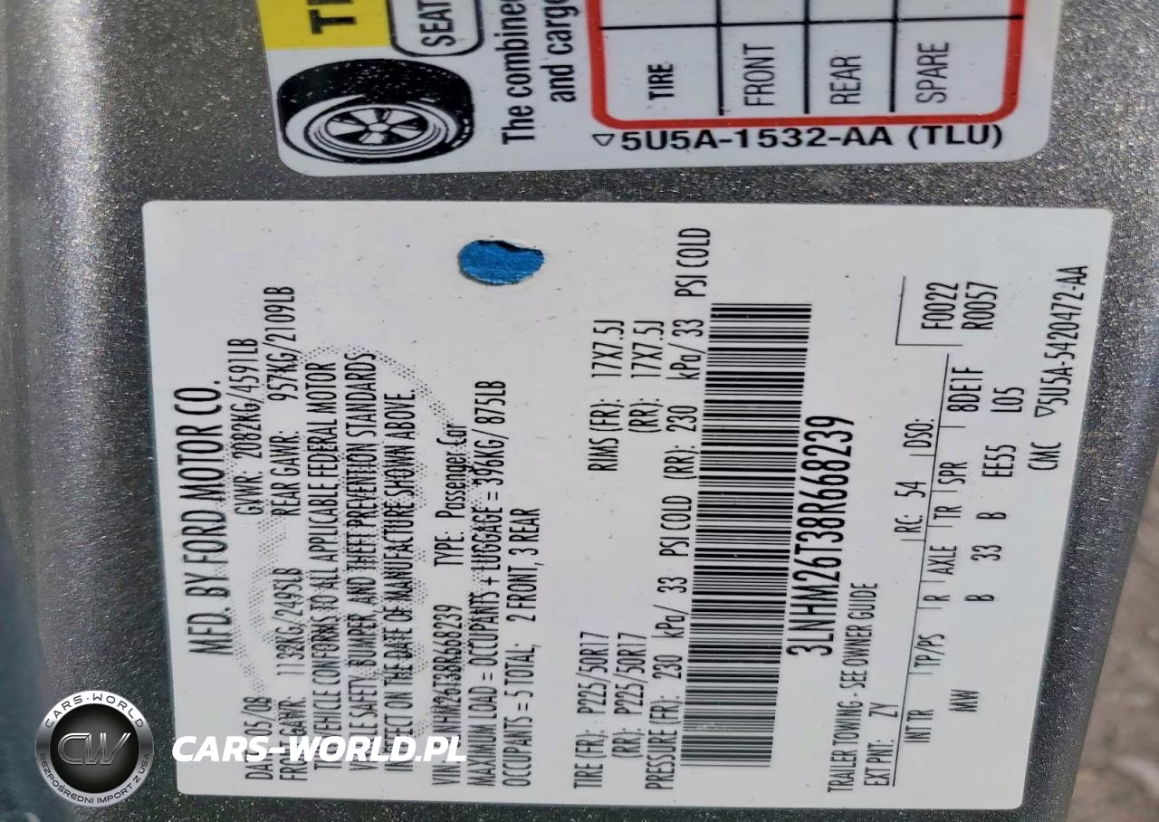2008 Lincoln Mkz VIN:3LNHM26T38R668239 - 12