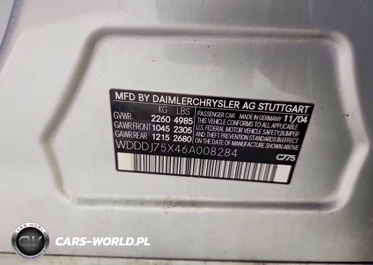 2006 Mercedes-Benz Cls 500C VIN:WDDDJ75X46A008284 - 12