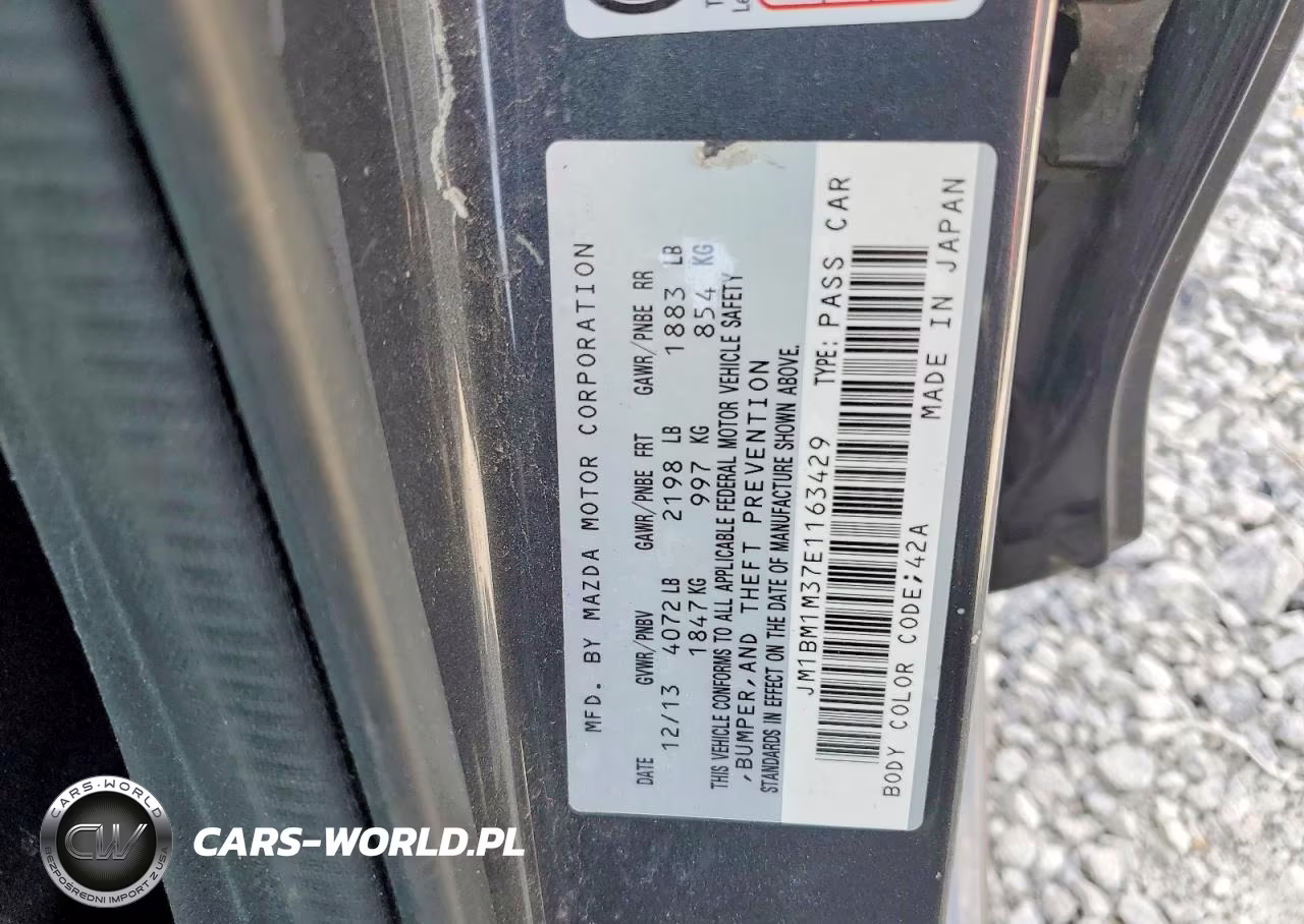 2014 Mazda 3 Grand Touring VIN:JM1BM1M37E1163429 - 12