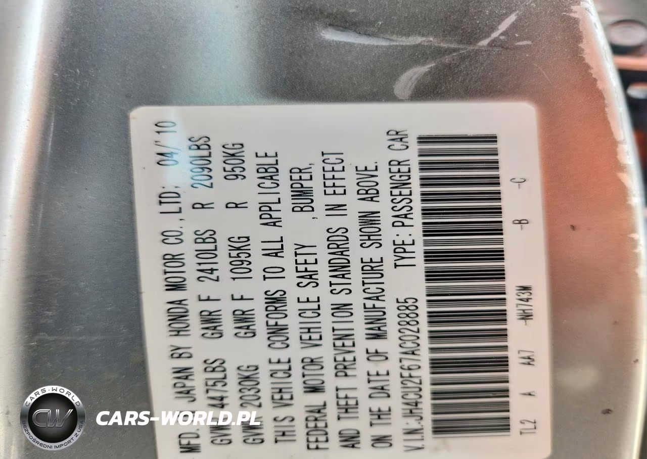 2010 Acura Tsx VIN:JH4CU2F67AC028885 - 12