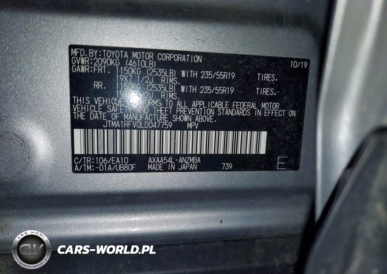 2020 Toyota Rav4 Xle Premium VIN:JTMA1RFV0LD047759 - 13