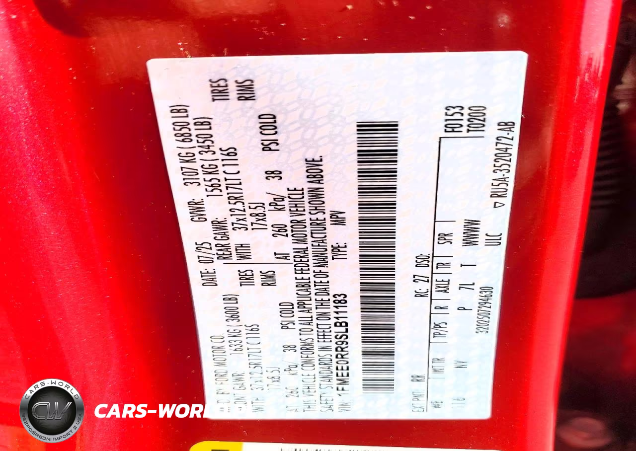 2025 Ford Bronco Raptor VIN:1FMEE0RR9SLB11183 - 14