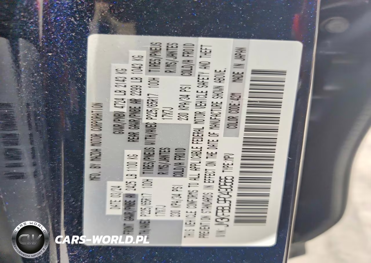 2024 Mazda Cx-5 Select VIN:JM3KFBBL9R0490565 - 14
