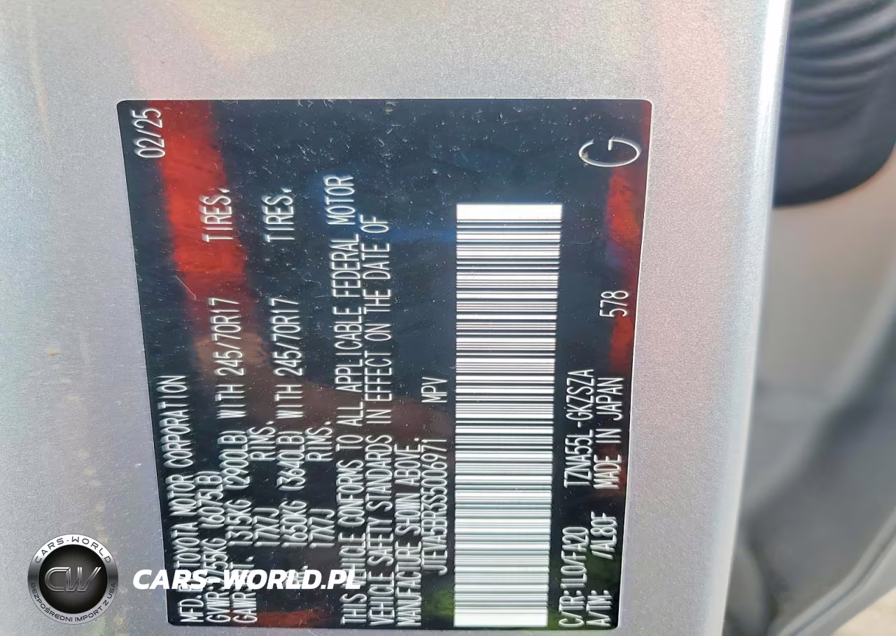 2025 Toyota 4Runner Sr5 VIN:JTEVA5BR3S5006971 - 12