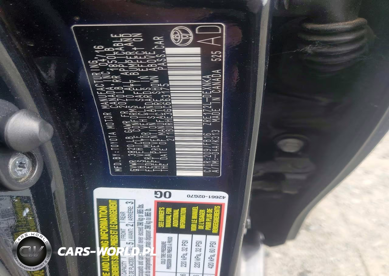 2016 Toyota Corolla Le VIN:2T1BURHE3GC663175 - 12