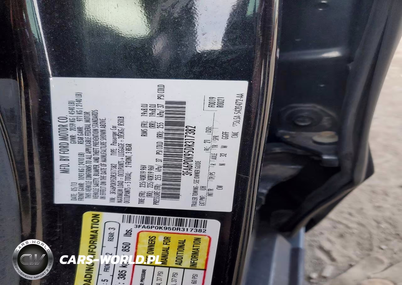 2013 Ford Fusion Titanium VIN:3FA6P0K95DR317382 - 12