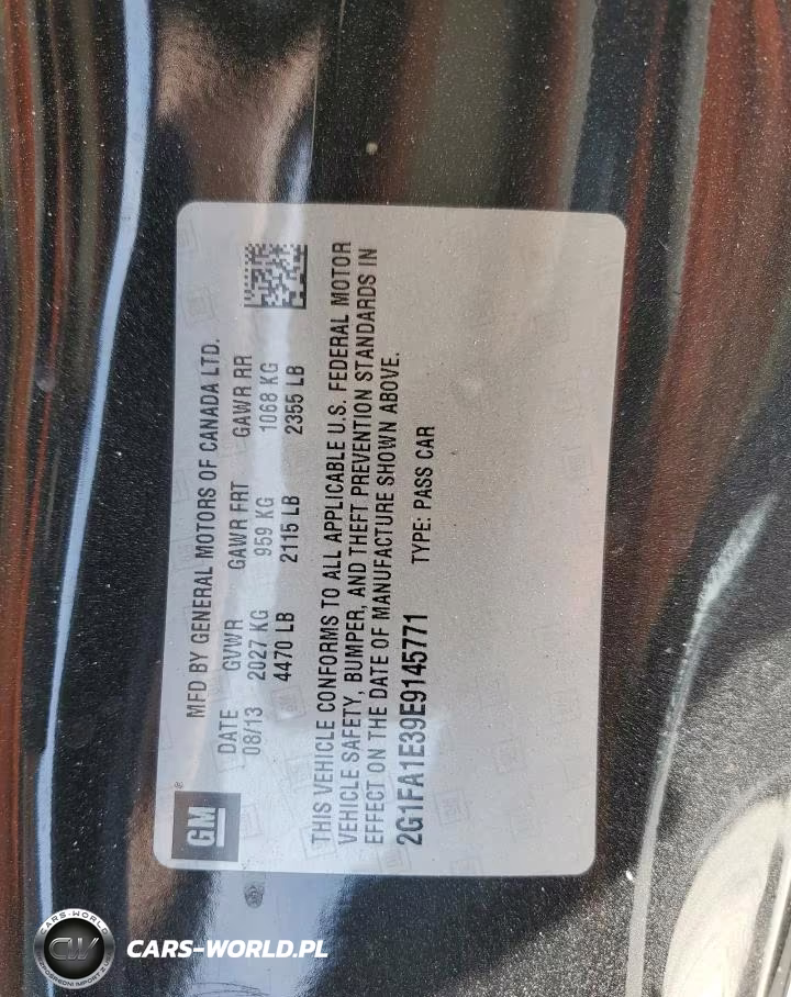 2014 Chevrolet Camaro Ls VIN:2G1FA1E39E9145771 - 12
