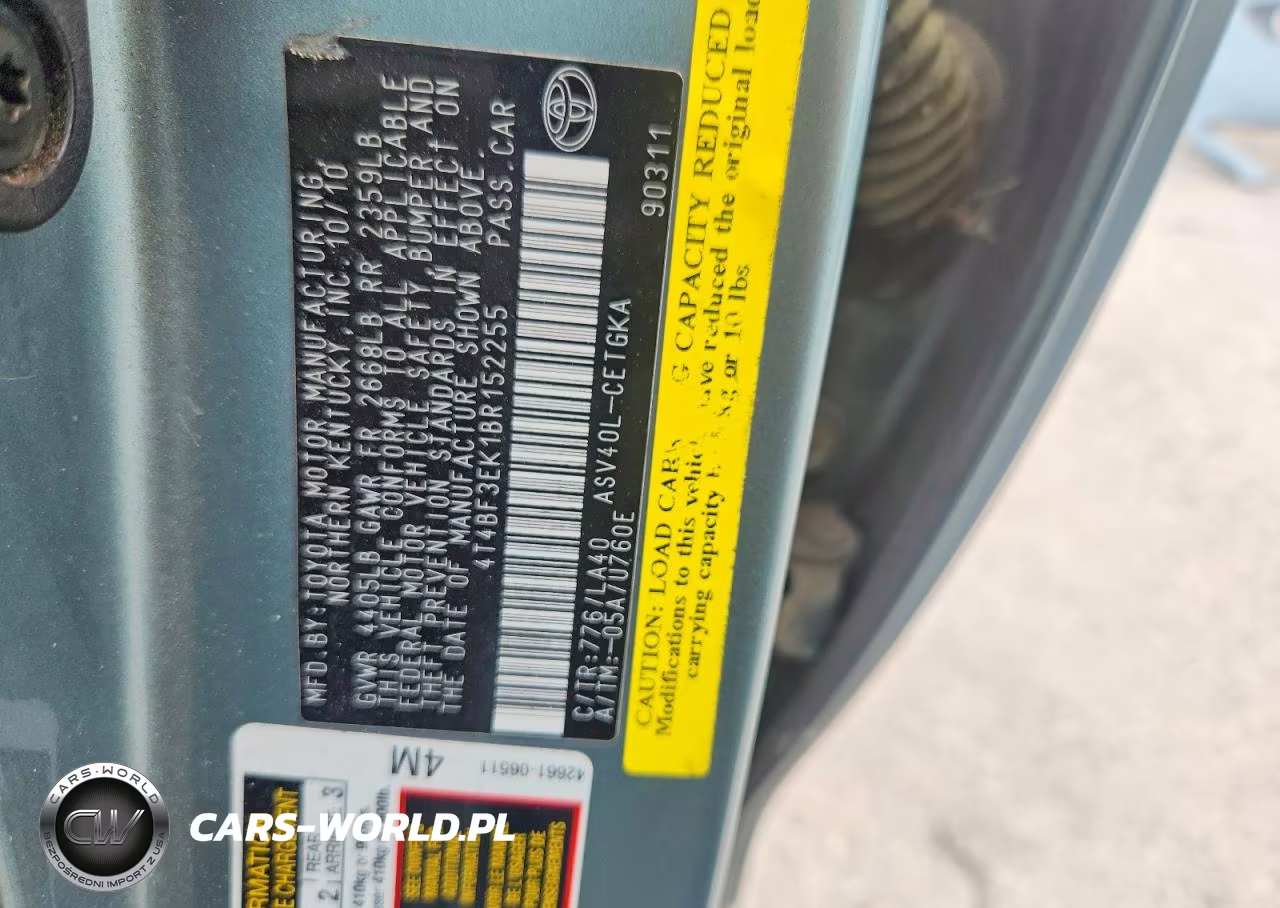 2011 Toyota Camry Xle VIN:4T4BF3EK1BR152255 - 12