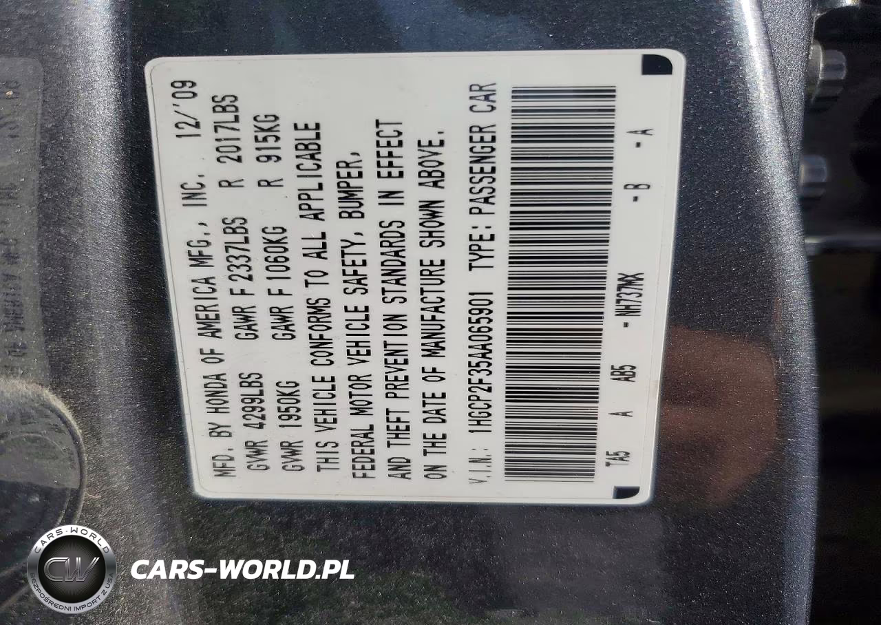 2010 Honda Accord Lx VIN:1HGCP2F35AA065901 - 12