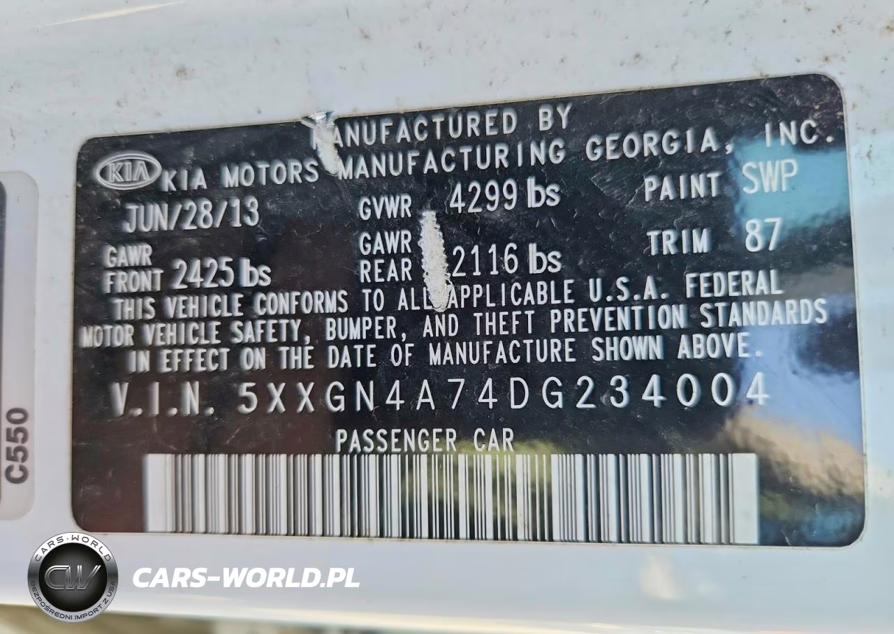 2013 Kia Optima Ex VIN:5XXGN4A74DG234004 - 13