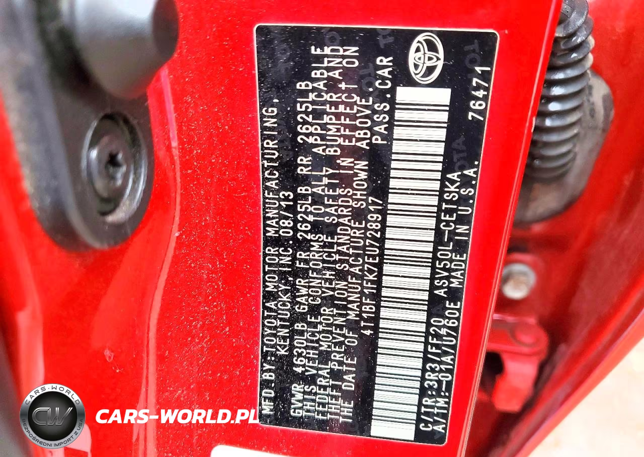2014 Toyota Camry Se VIN:4T1BF1FK7EU728917 - 12