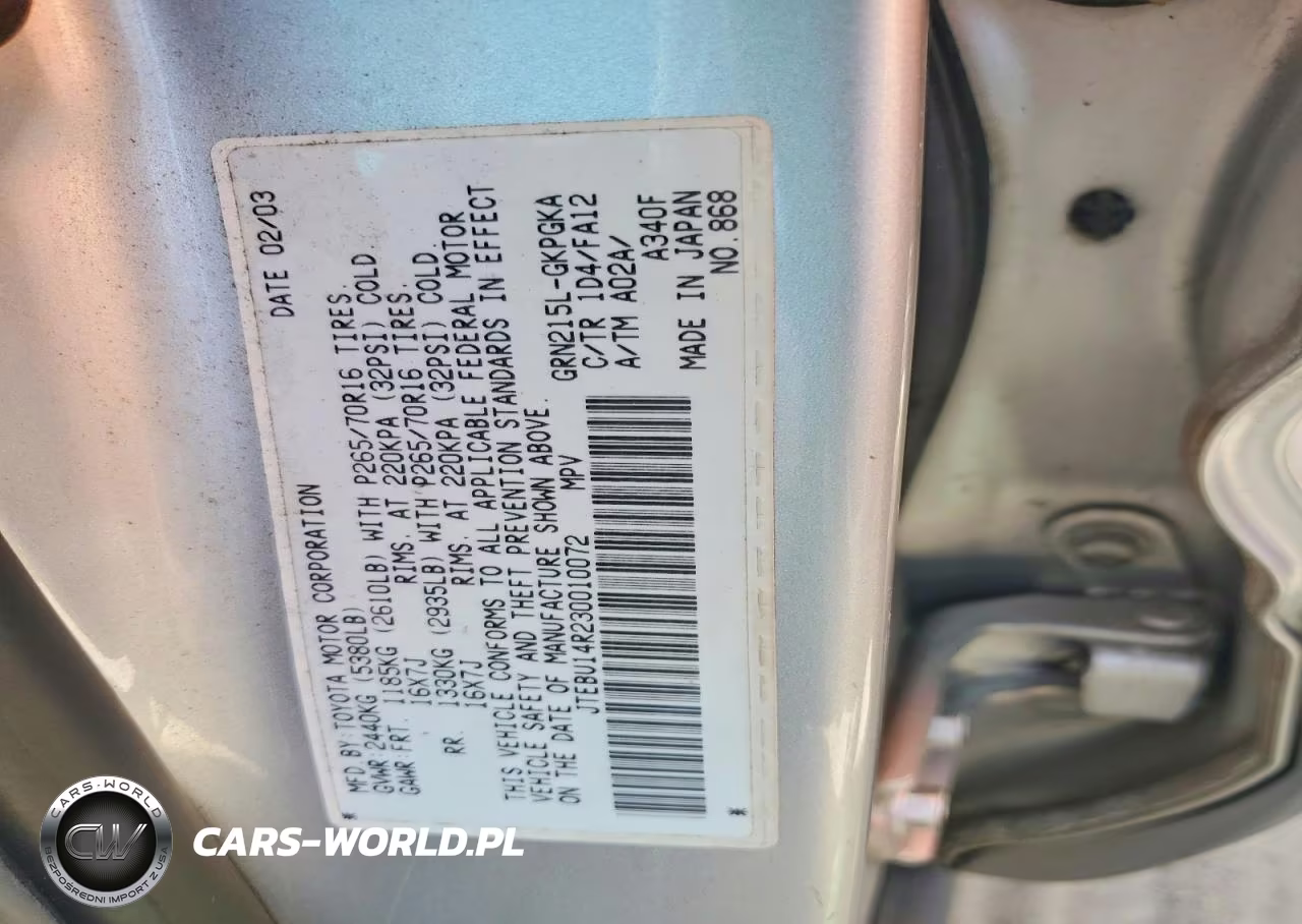 2003 Toyota 4Runner Sr5 VIN:JTEBU14R230010072 - 13
