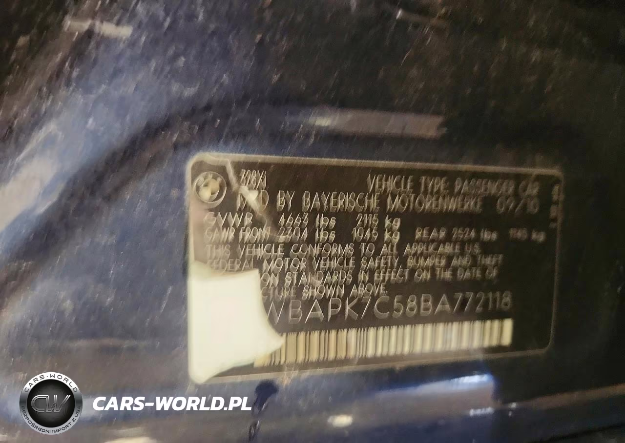 2011 BMW 328 Xi VIN:WBAPK7C58BA772118 - 12