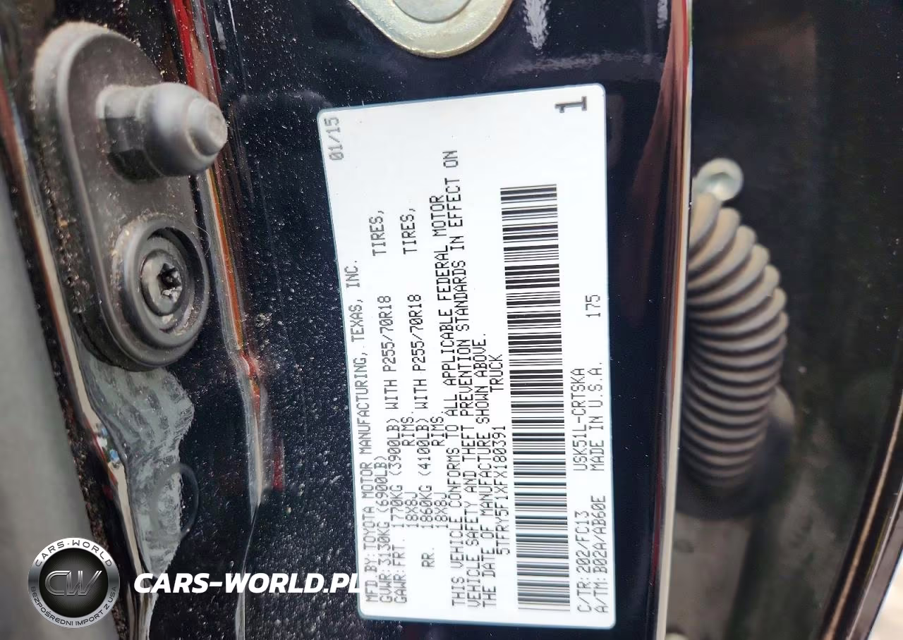 2015 Toyota Tundra Sr5 VIN:5TFRY5F1XFX180391 - 12