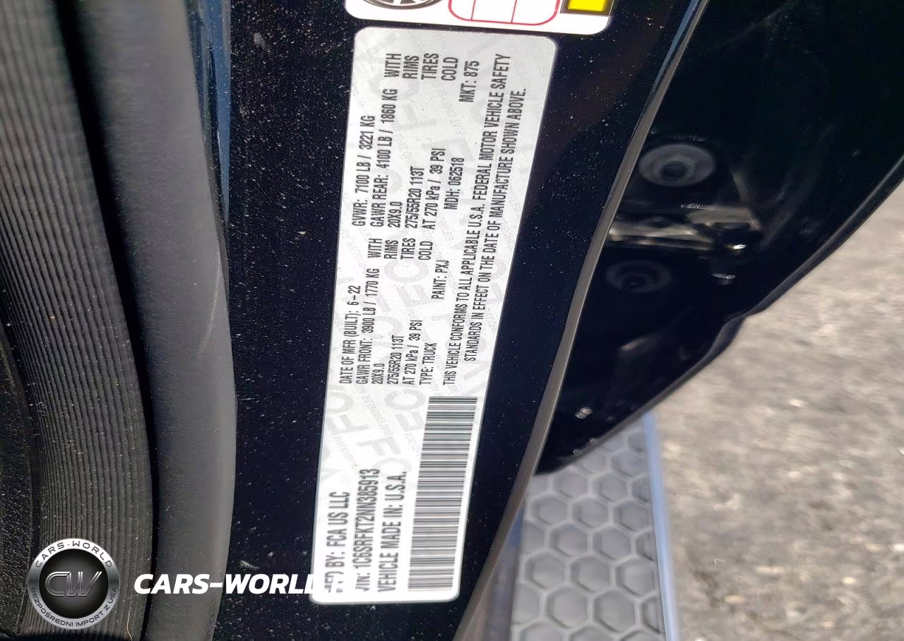 2022 Ram 1500 Longhorn VIN:1C6SRFKT2NN385913 - 12