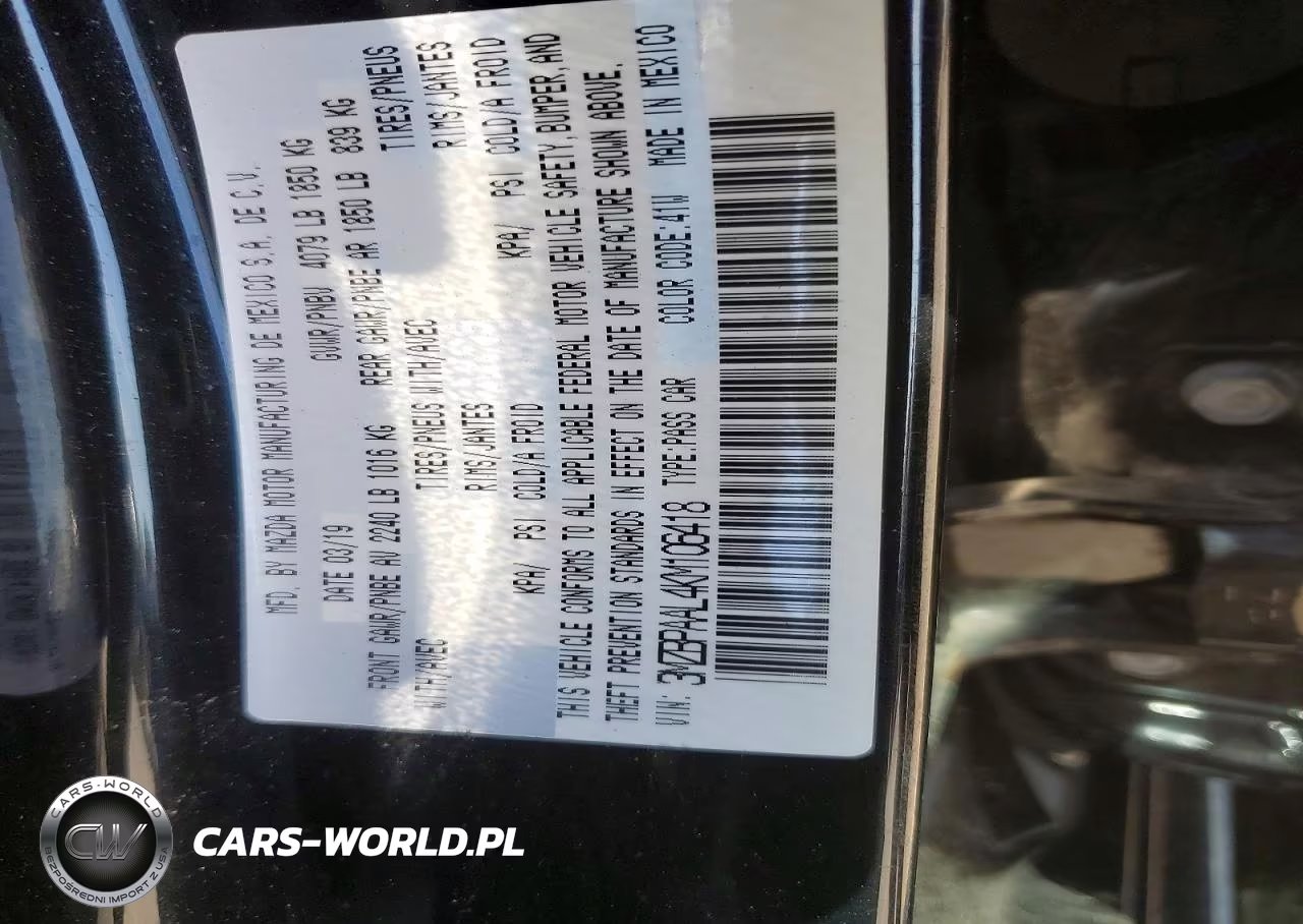 2019 Mazda 3 Select VIN:3MZBPAAL4KM106418 - 12