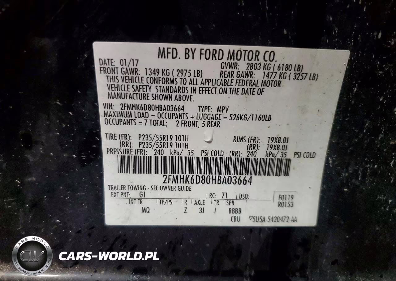 2017 Ford Flex Limited VIN:2FMHK6D80HBA03664 - 12