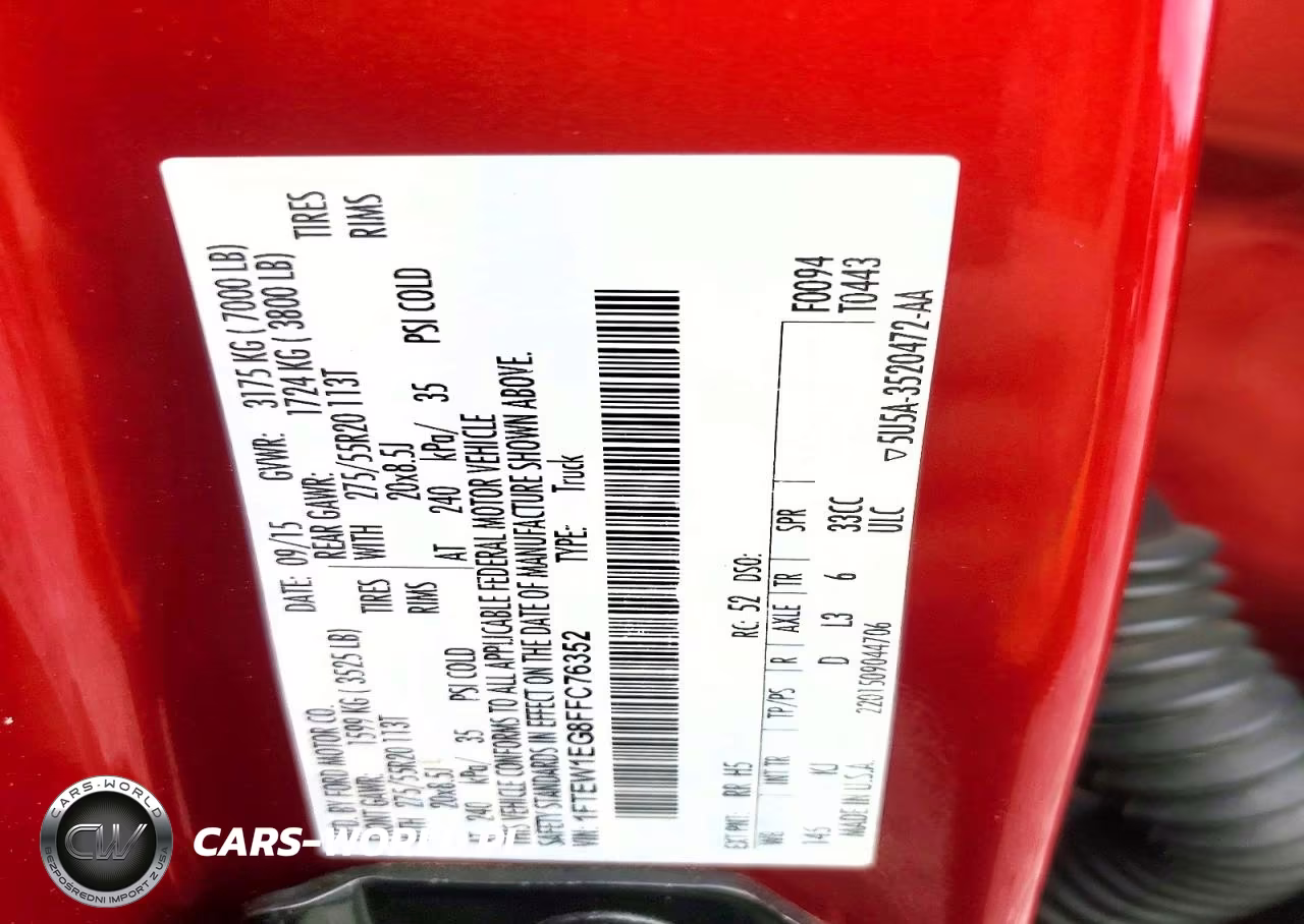 2015 Ford F150 Supercrew VIN:1FTEW1EG8FFC76352 - 12