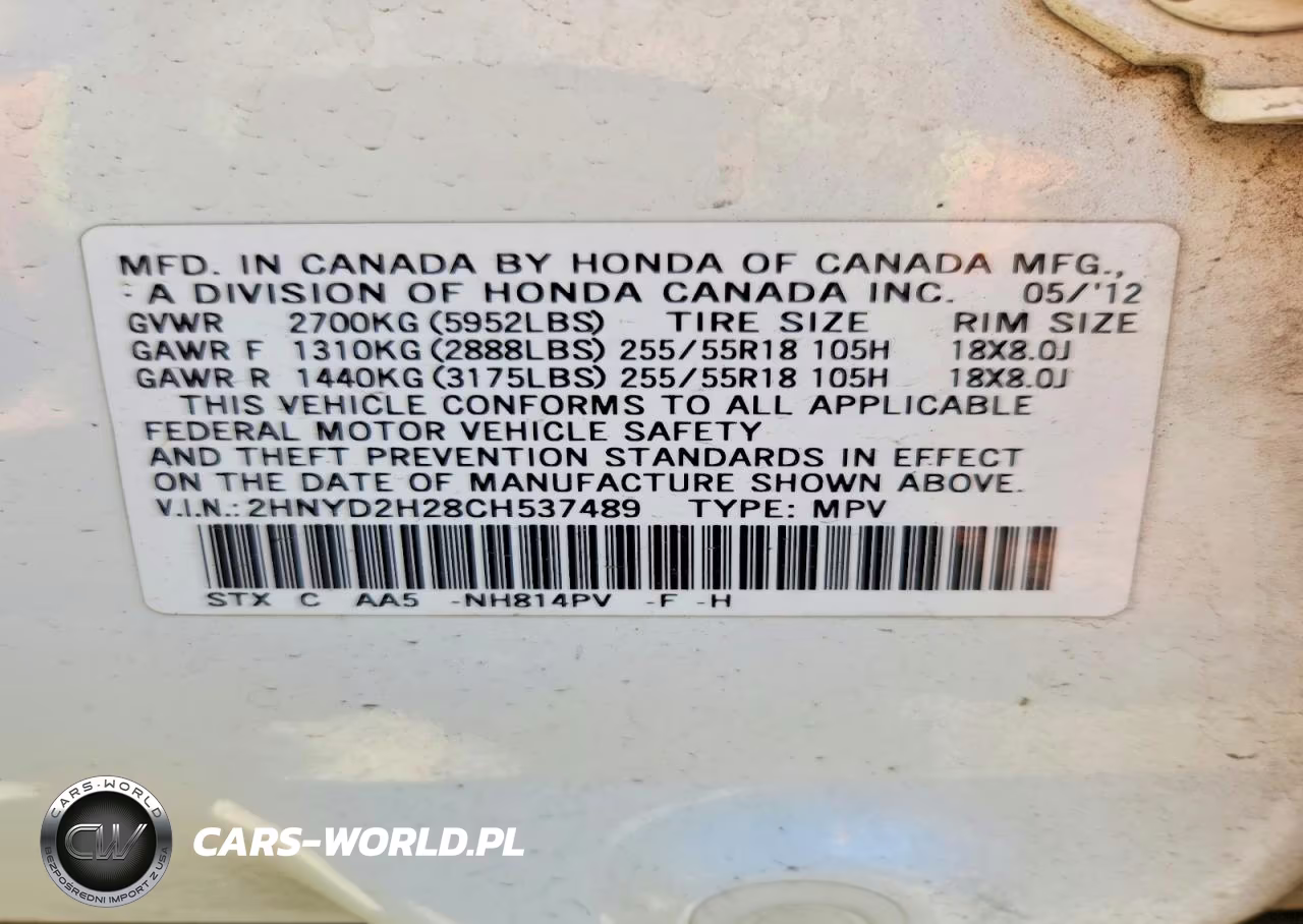 2012 Acura Mdx VIN:2HNYD2H28CH537489 - 13