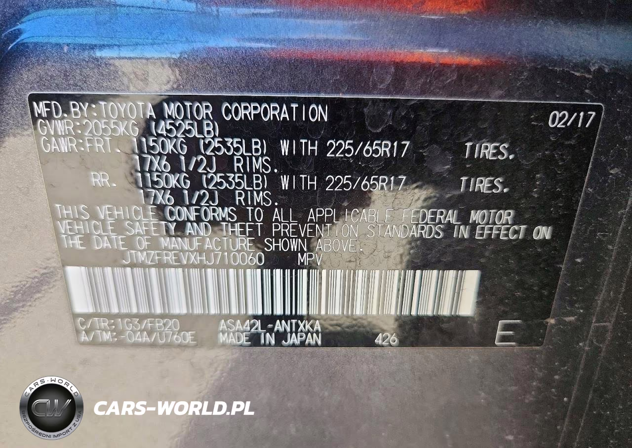 2017 Toyota Rav4 Le VIN:JTMZFREVXHJ710060 - 12