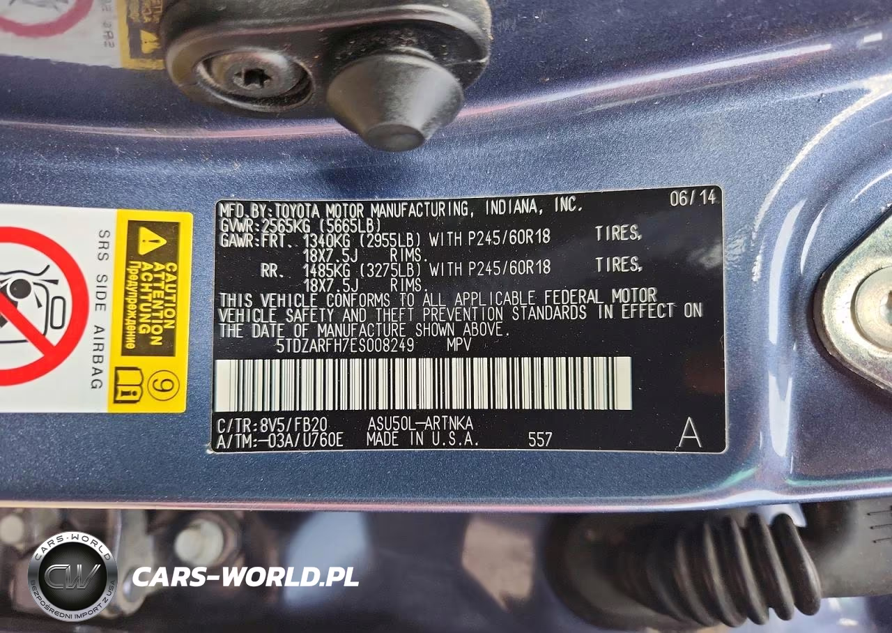 2014 Toyota Highlander Le VIN:5TDZARFH7ES008249 - 14